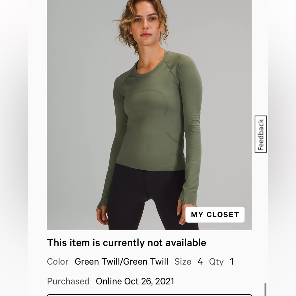Lululemon Swiftly Tech LS - race
